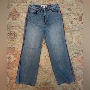 Marc By Marc Jacobs Blue Jeans with Red Stripes along pantlegs